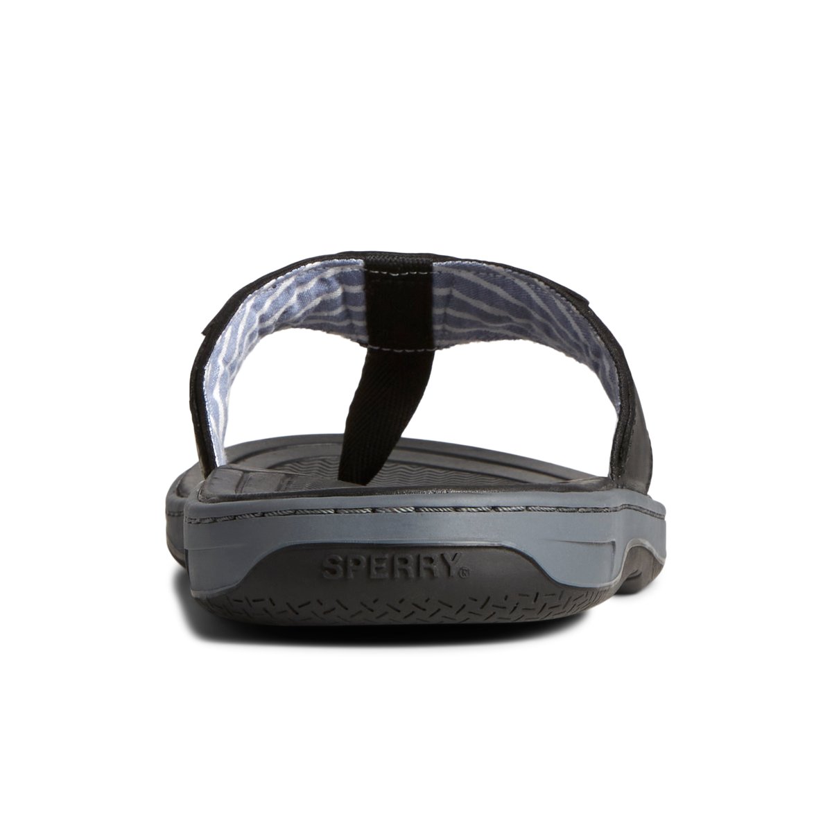 Sperry black flip flops cheap